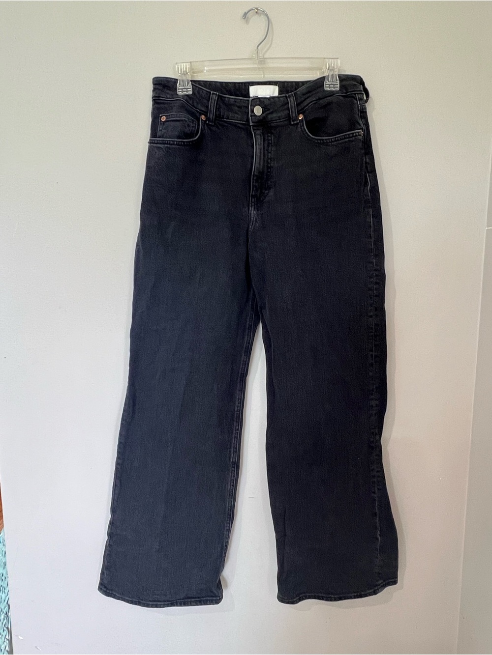 3/$15 H&M Black High-Rise straight/Wide Leg Jeans